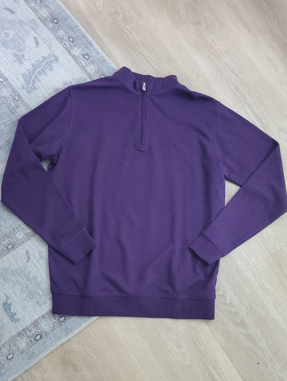 Peter Millar Men's Purple Crown Comfort Quarter-Zip Pullover SzL